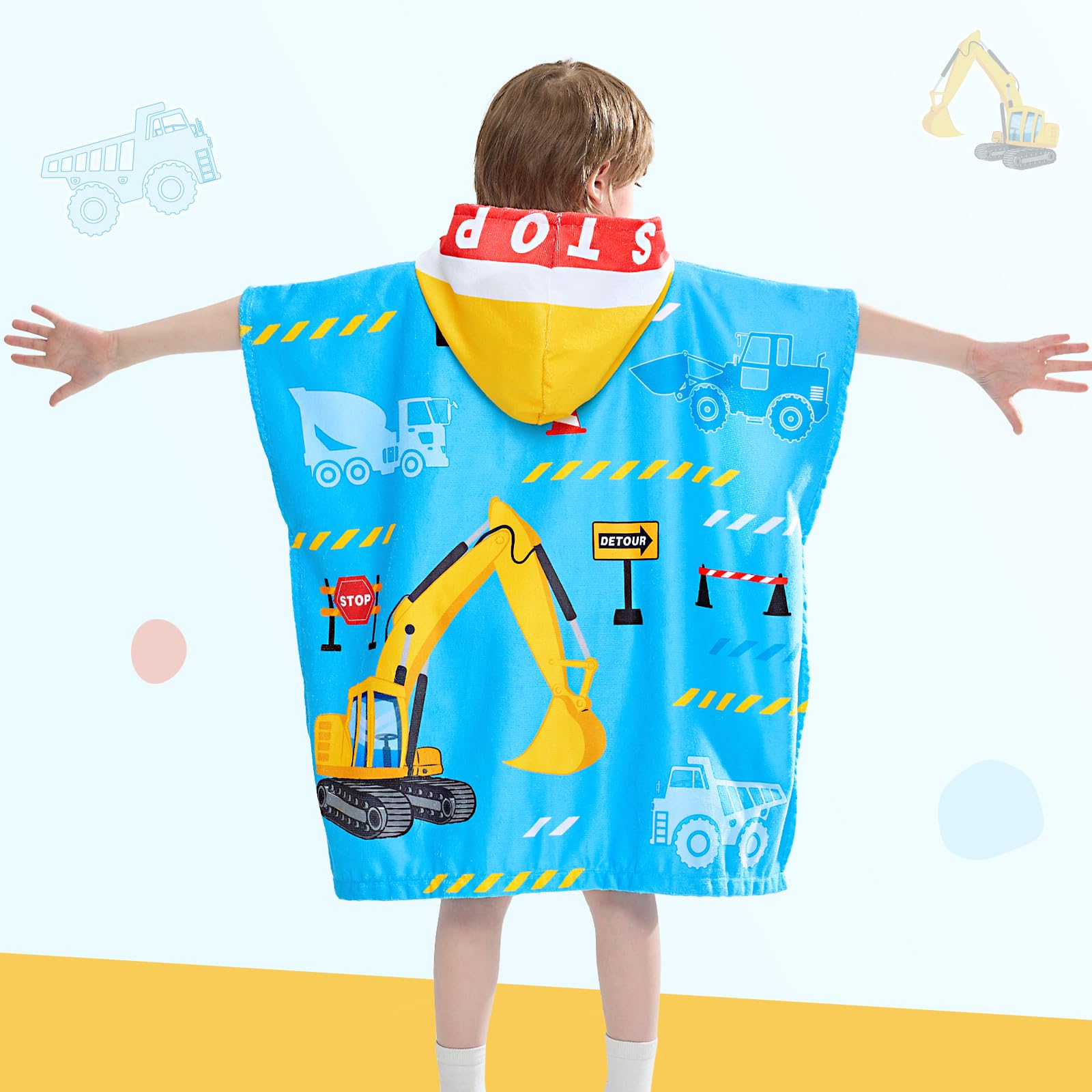 Kids Hooded Beach Towel Poncho - 27