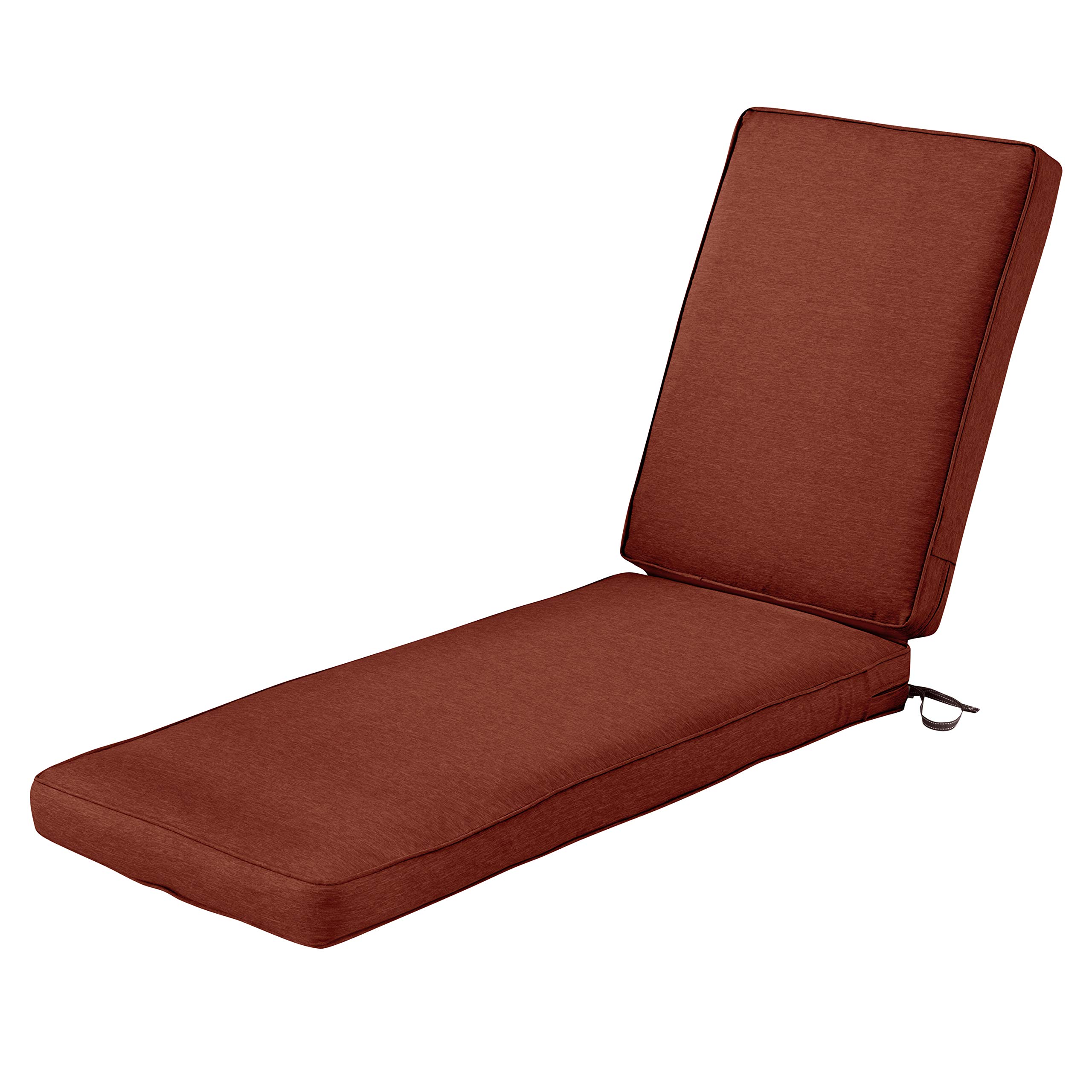 Classic Accessories Montlake Outdoor Chaise Lounge Cushion 74x23 - FadeSafe, Water-Repellent, Heather Henna - Perfect for Patio, Poolside, and Garden Relaxation