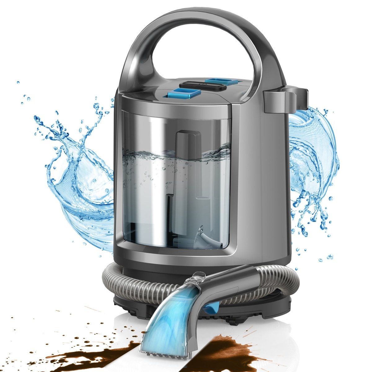 Aspiron Portable Carpet Spot Cleaner & Pet Stain Remover - 20Kpa Powerful Suction Carpet Cleaner Machine for Home, RV, and Pet Accidents | Quick Stain Removal for Carpets, Upholstery, and Auto Interiors