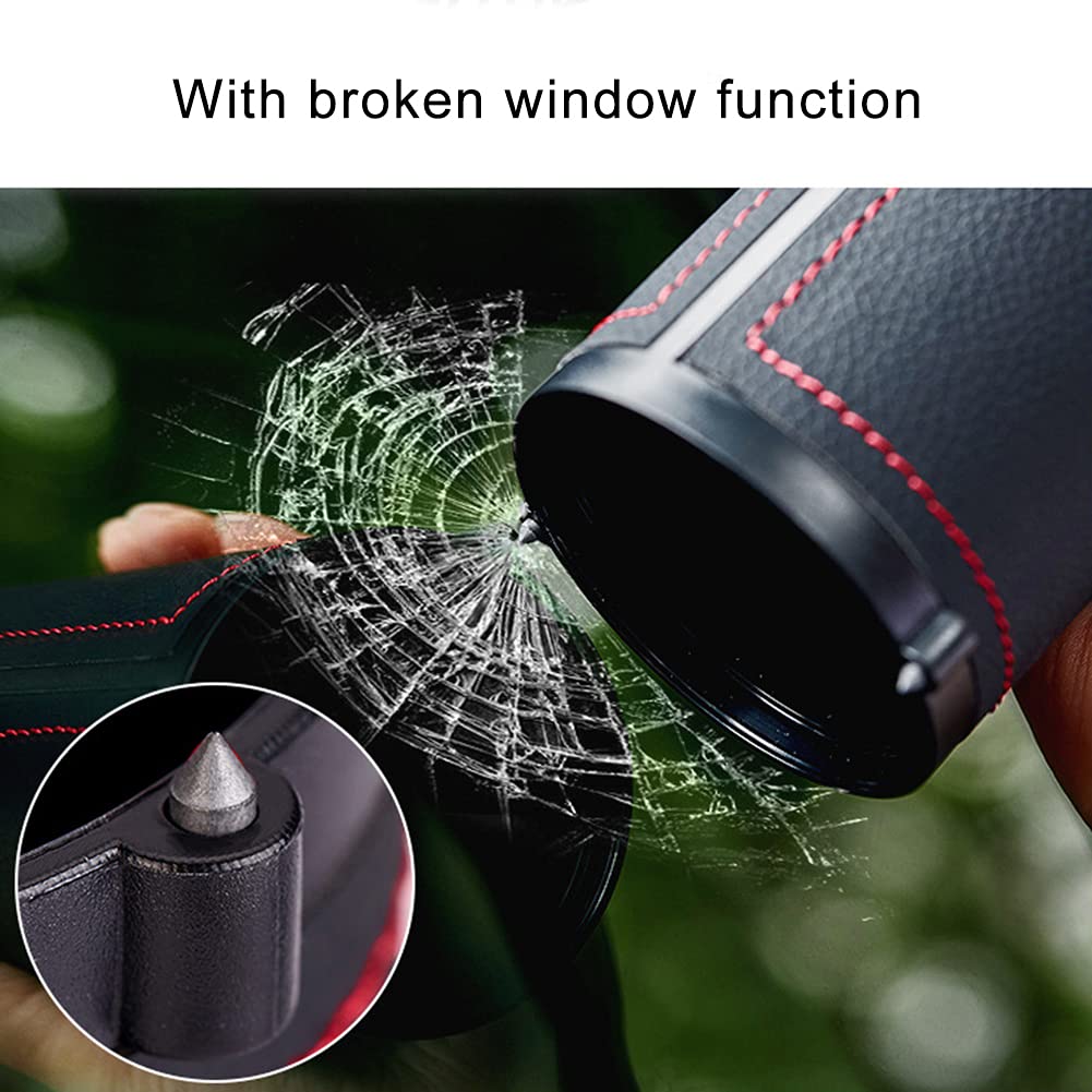 PU Leather Cylinder Tissue Box Holder - Portable Napkin Dispenser for Car Cup Holder, Office & Home - Red | Compact Facial Tissue Case for Desks, Cars & Travel