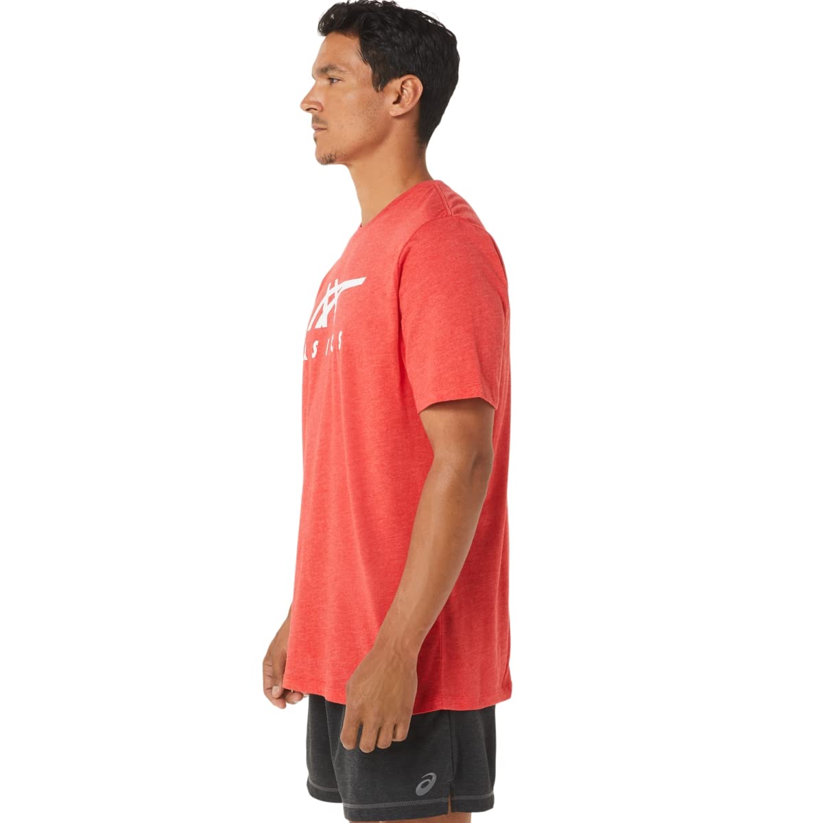 ASICS Men's Stripe Short Sleeve Running T-Shirt - Lightweight Moisture-Wicking Athletic Top for Jogging, Gym Workouts & Casual Wear