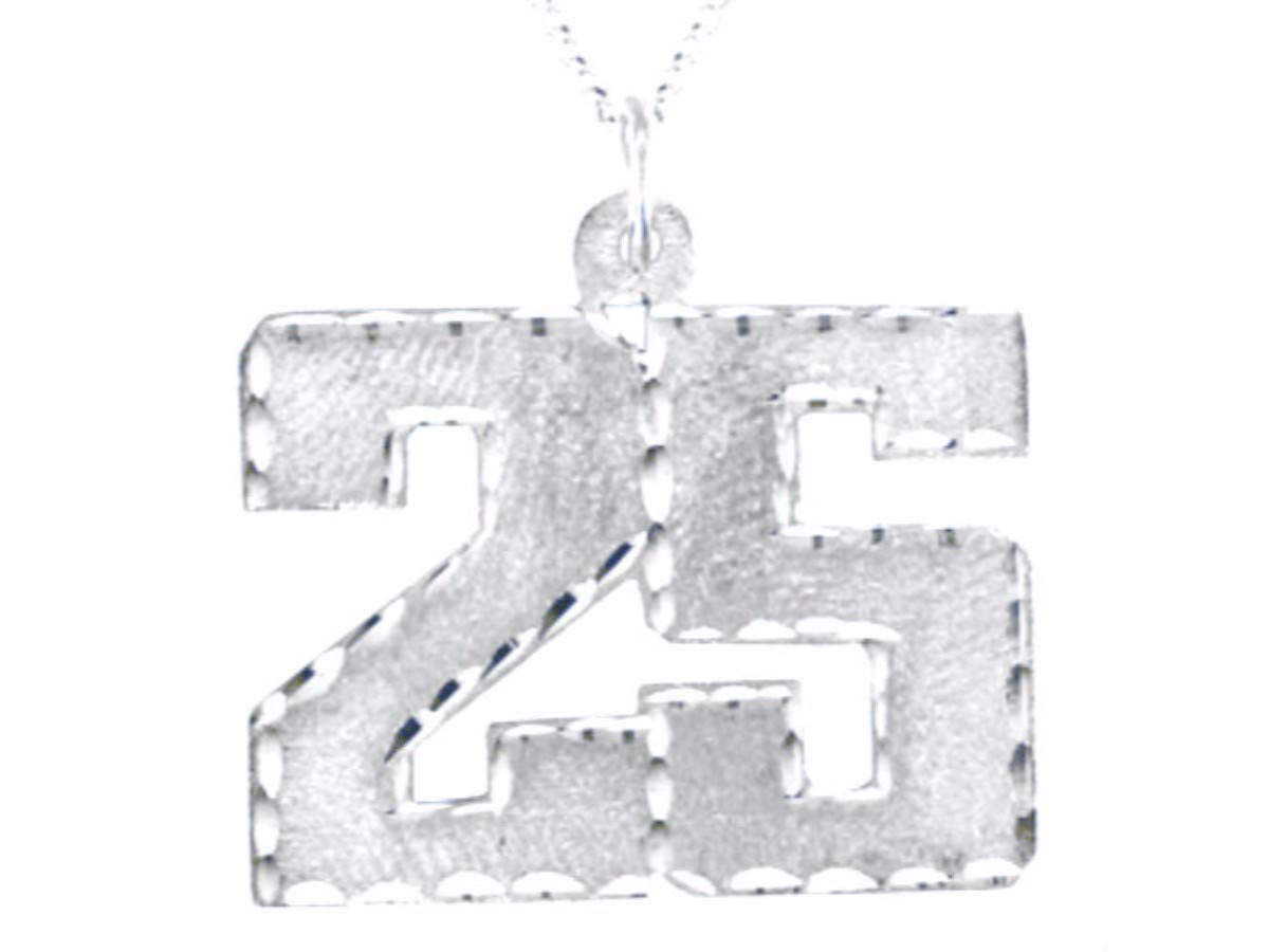 Personalized 925 Sterling Silver Number Necklace for Women & Men - Gold Plated Custom Nameplate Pendant (20mm) - Perfect for Birthdays, Anniversaries & Special Occasions