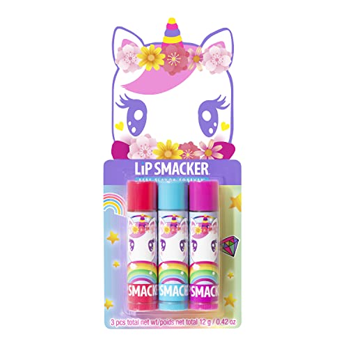 Lip Smacker Easter Lip Balm Trio Gift Set - Unicorn Flavor | Moisturizing Lip Balm for Kids, Girls & Boys | Easter Basket Stuffers, Party Favors & Stocking Stuffers