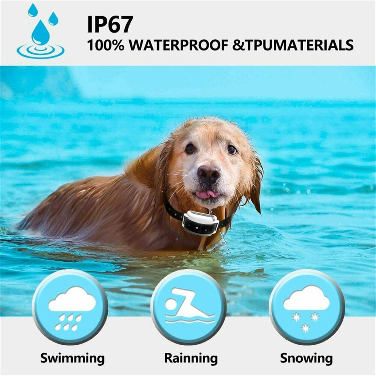 Wireless Dog Fence System - Adjustable 80-1640ft Electric Pet Containment with IP67 Waterproof Rechargeable Training Collar | Safe Boundary Solution for Small/Medium/Large Dogs (1-3 Dogs) | Perfect for Backyard, Farm & Outdoor Pet Training