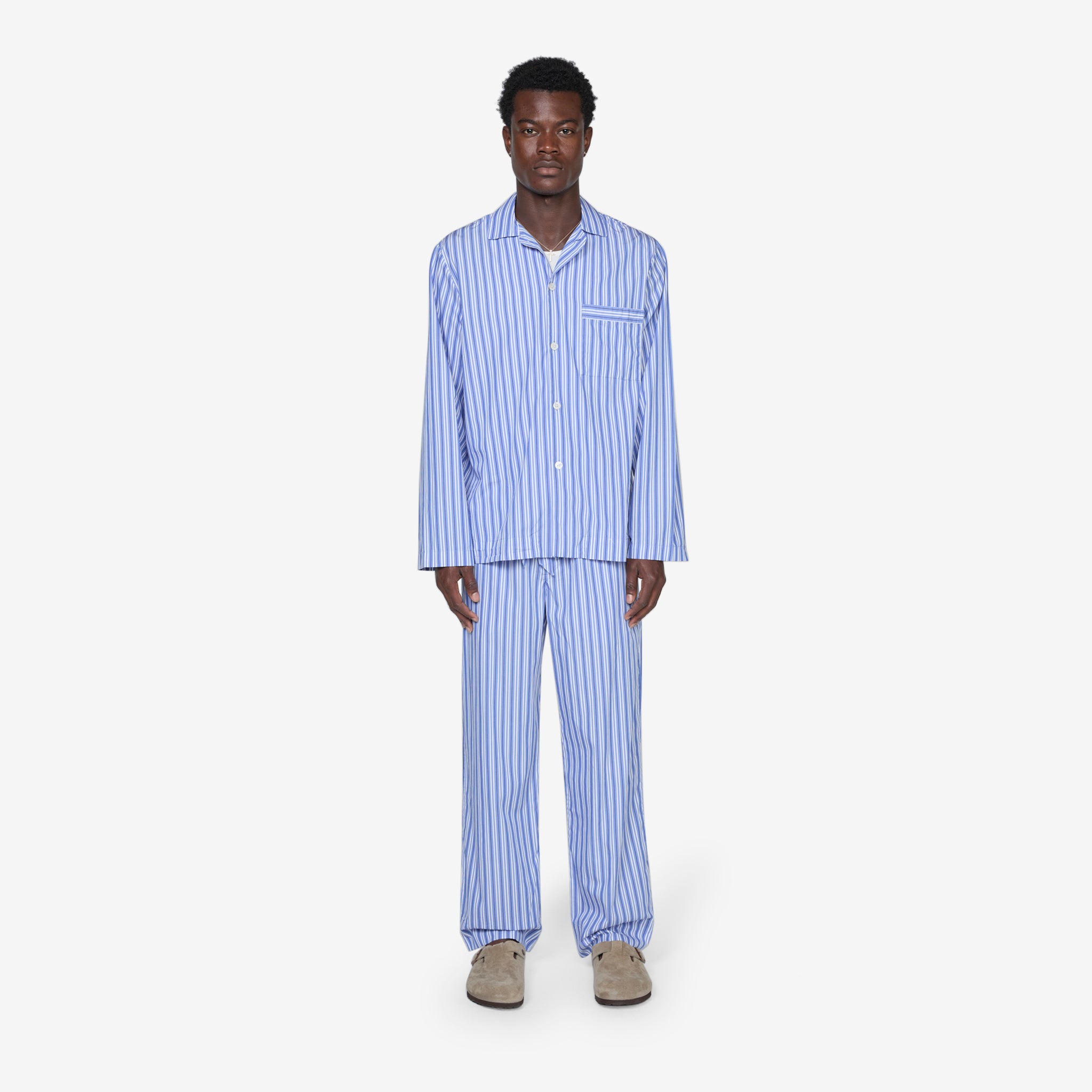 Premium Cotton Poplin Pajama Pants with Penny Stripes - Soft & Breathable Sleepwear for Women & Men - Perfect for Lounging, Travel & Cozy Nights at Home