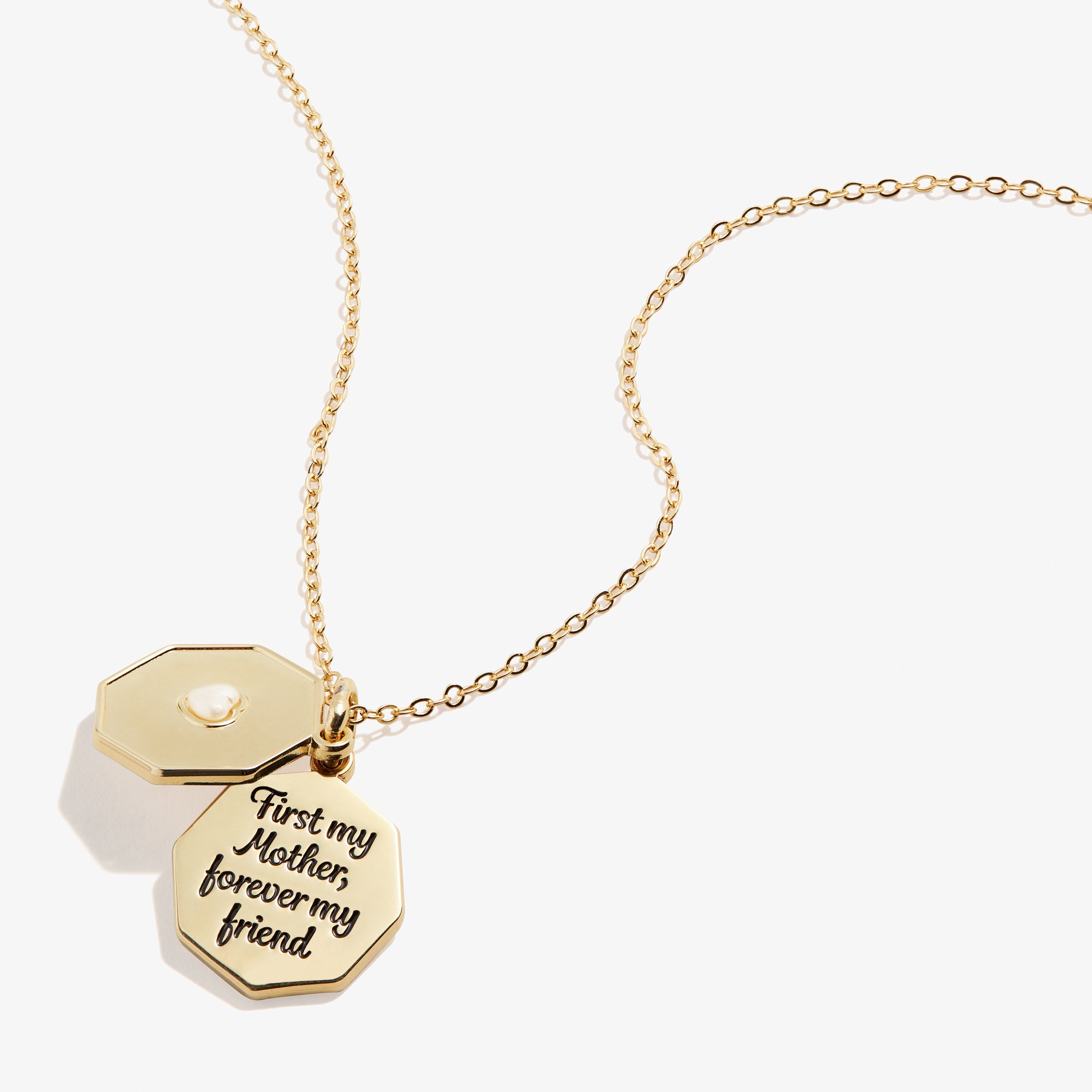 First My Mother, Forever My Friend Slider Charm Necklace - Adjustable Sterling Silver Pendant for Mother's Day Gifts & Special Occasions