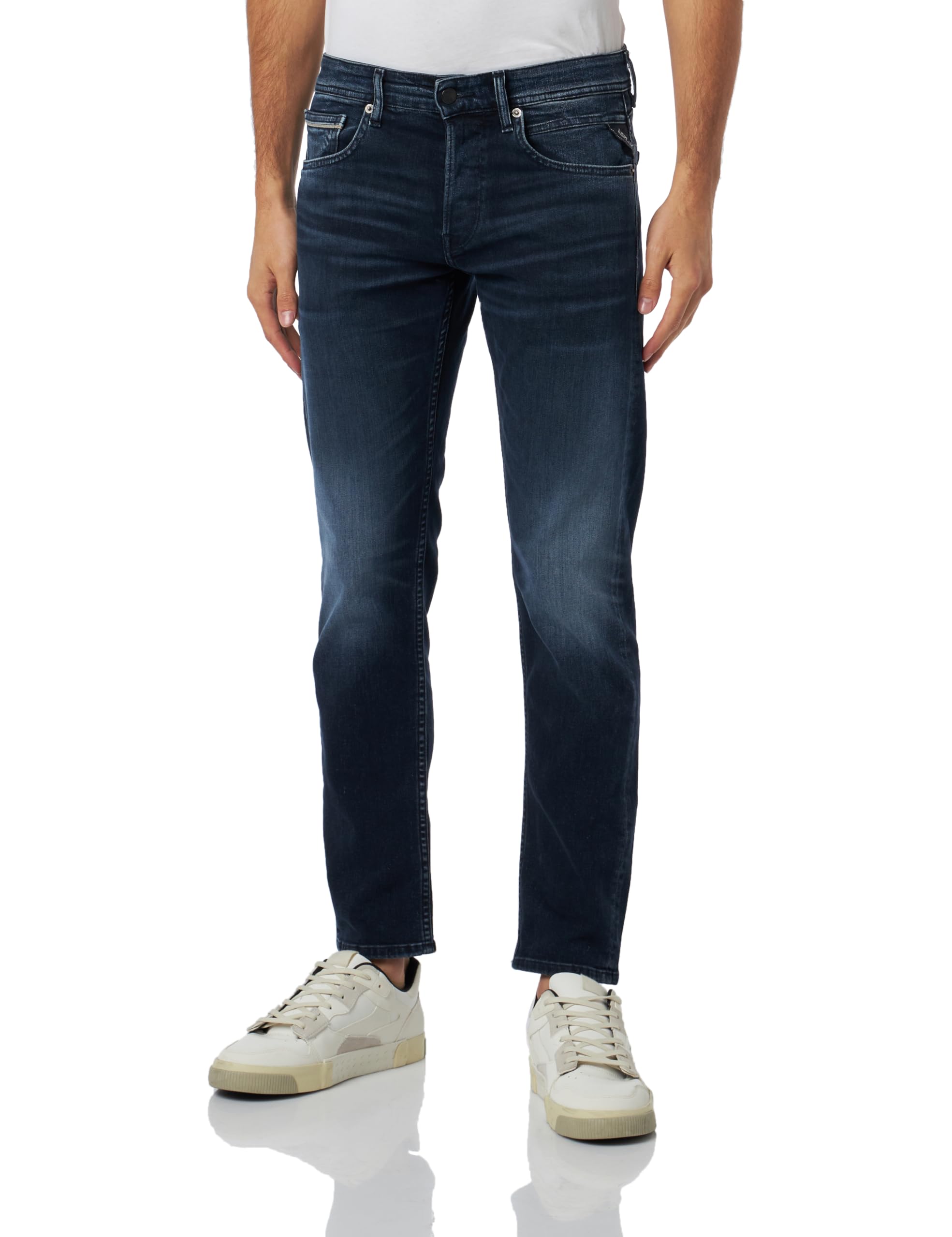 Replay Men's Slim Fit Stretch Denim Jeans - Comfortable & Stylish for Casual Wear, Work & Everyday Outfits