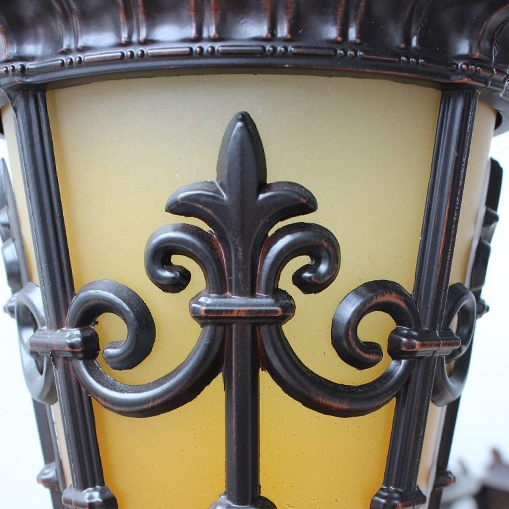 Black Waterproof Outdoor Wall Light Fixtures - 2 Pack Exterior Wall Lanterns with Hammered Glass Shade for Porch, Garden, and House Entrance Lighting | Durable Weatherproof Sconce for Outdoor Use