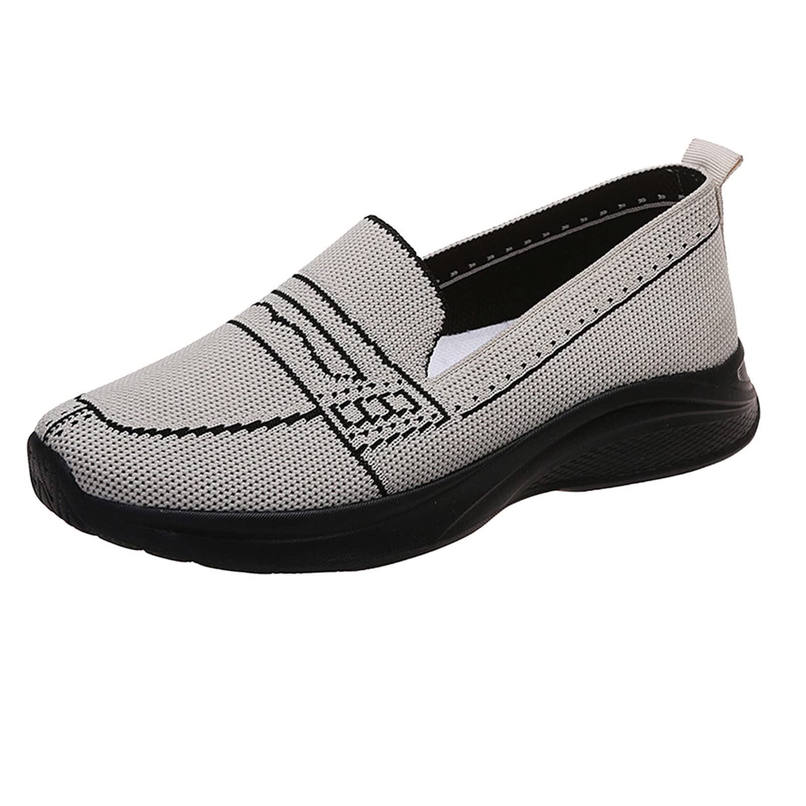 **AODONG Women's Memory Foam Flip Flop Sandals - Lightweight Slip-On Walking Shoes for Gym, Running & Work - Comfortable Athletic Sneakers for Casual Wear (Grey, K-SN-G25) - Perfect for Workouts, Travel & Everyday Comfort**