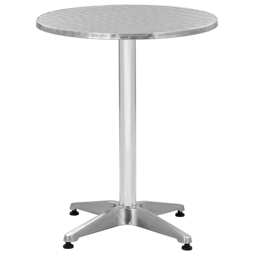 vidaXL Silver Aluminum Patio Table - Outdoor Dining Furniture for Garden, Deck, Backyard - Available in Multiple Sizes