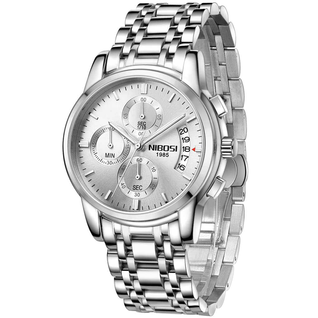 Luxury Men's Waterproof Watch - Stainless Steel Chronograph for Sports & Gifts