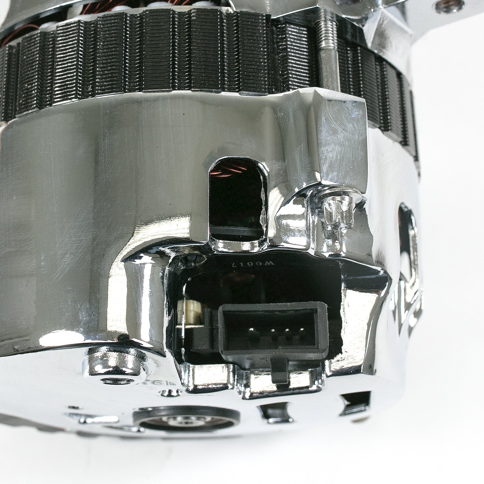 GM CS130 Style 220 Amp High Output Alternator - ES1022C Chrome Finish, 1 or 3 Wire Setup for Chevy, GMC, Cadillac - Perfect for Off-Road, Hot Rods & Performance Upgrades