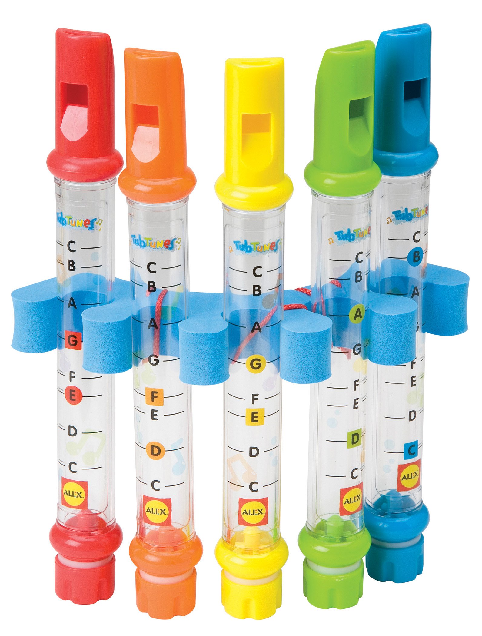 ALEX Toys Rub a Dub Water Flutes - Fun Bath Time Musical Instruments for Toddlers & Kids - Perfect for Sensory Play, Early Learning & Bathtub Entertainment