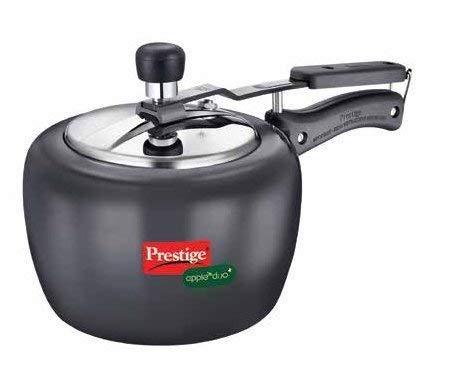Prestige Apple Duo Plus 2L Hard Anodized Aluminum Pressure Cooker - Fast & Safe Cooking for Soups, Stews & Rice | Ideal for Home Chefs & Meal Prep