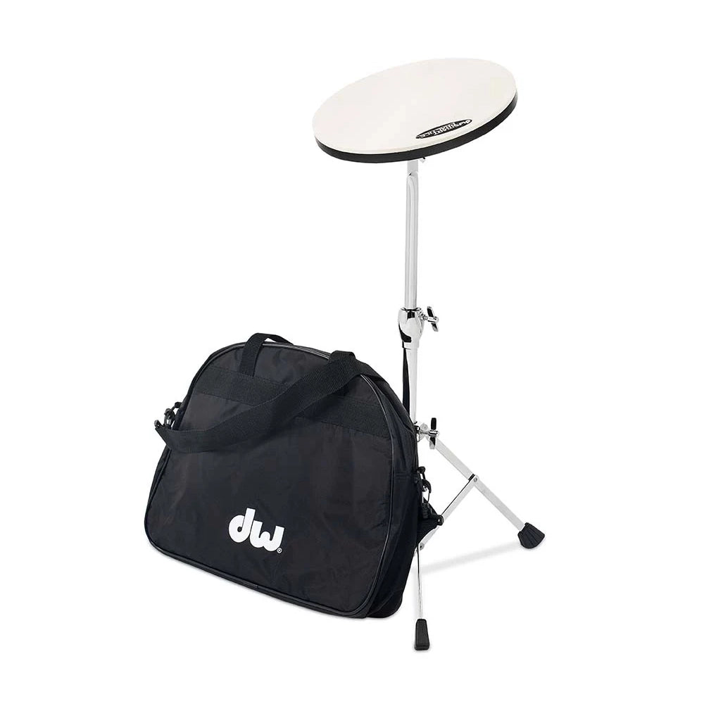 DW Practice Drum Pad with Stand & Carry Bag - Portable Drumming Kit for Home, Studio & Live Performances