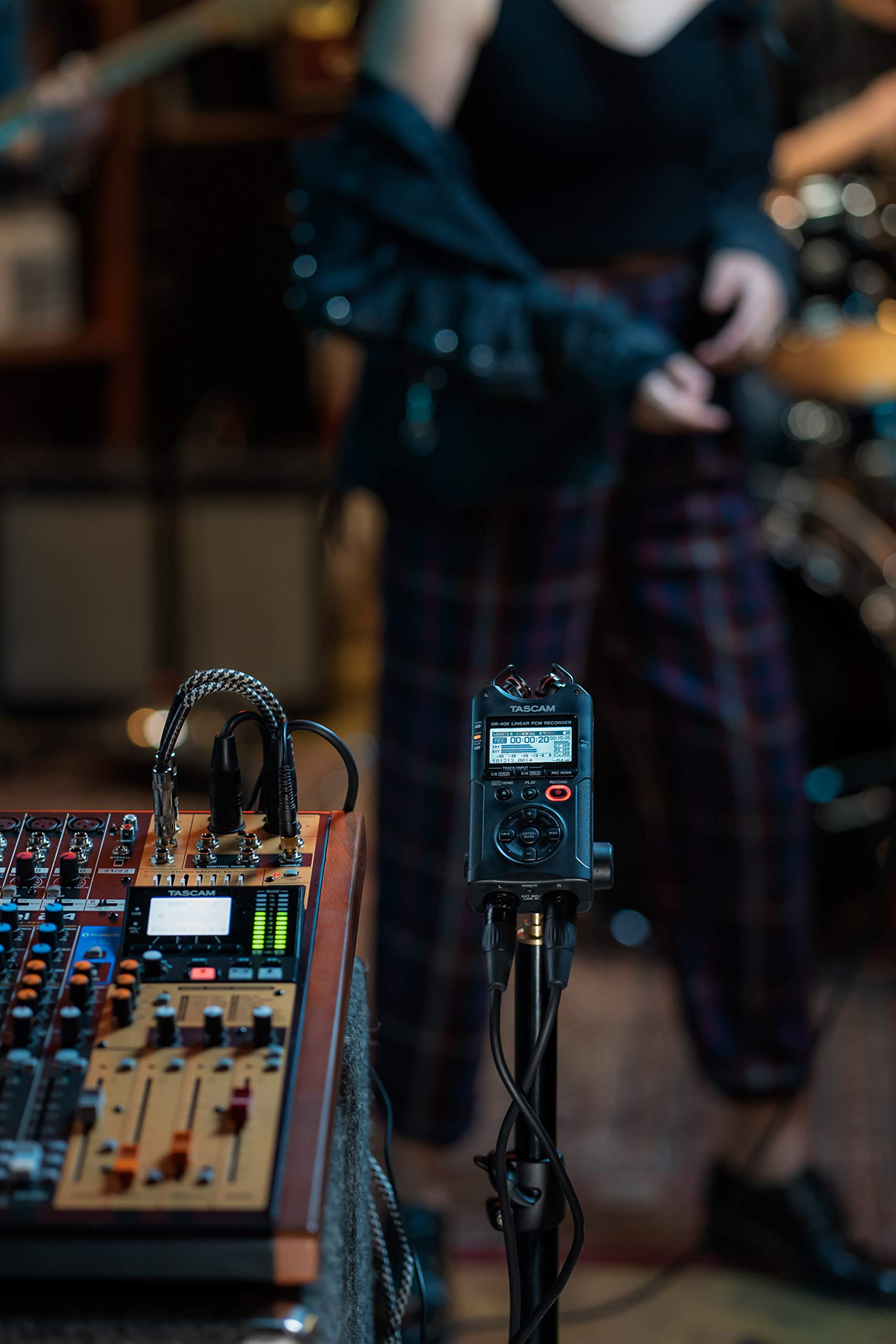 Tascam DR-40X 4-Track Portable Digital Audio Recorder with USB Interface - Perfect for Podcasting, Field Recording & Music Production