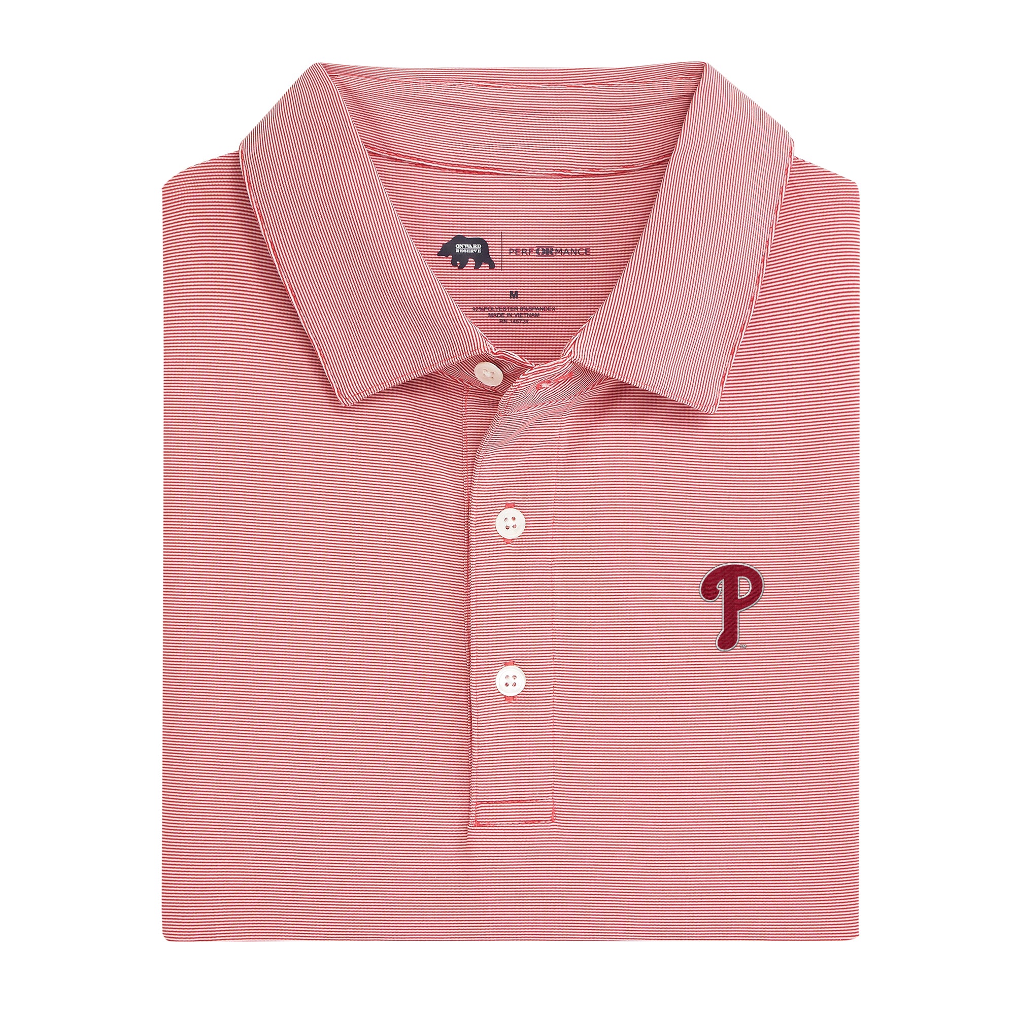 Philadelphia Phillies Hairline Stripe Performance Polo Shirt for Men - Moisture-Wicking & Breathable Baseball Jersey for Fans, Games & Casual Wear