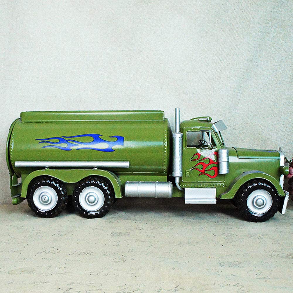 DAJIADS Modern Metal Green Car Sculpture - Handcrafted Table Statue & Home Decor for Living Room, Office, or Gift