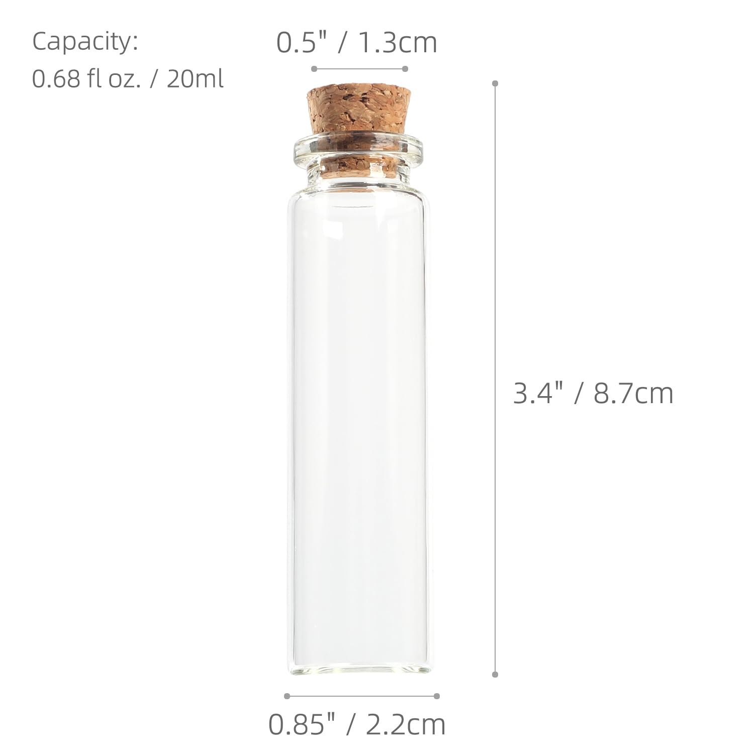 Magic Season Decorative Glass Bottles - 24 Pack Mini Glass Vials (0.68 fl oz) for DIY Crafts, Wedding Favors, Essential Oils & Home Decor - Perfect for Holiday Gifts, Party Decorations and Bathroom Organization