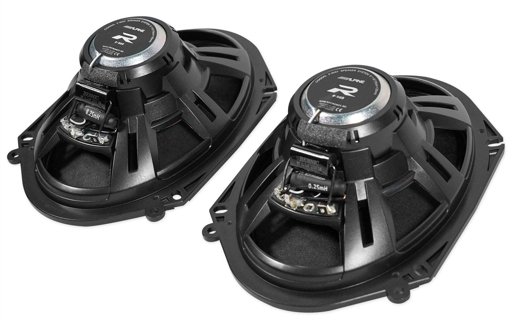 Alpine R-S68 300 Watt 6x8 Inch 2-Way Coaxial Car Speakers - Premium Sound for Cars, Trucks & SUVs - Perfect for Road Trips & Music Lovers