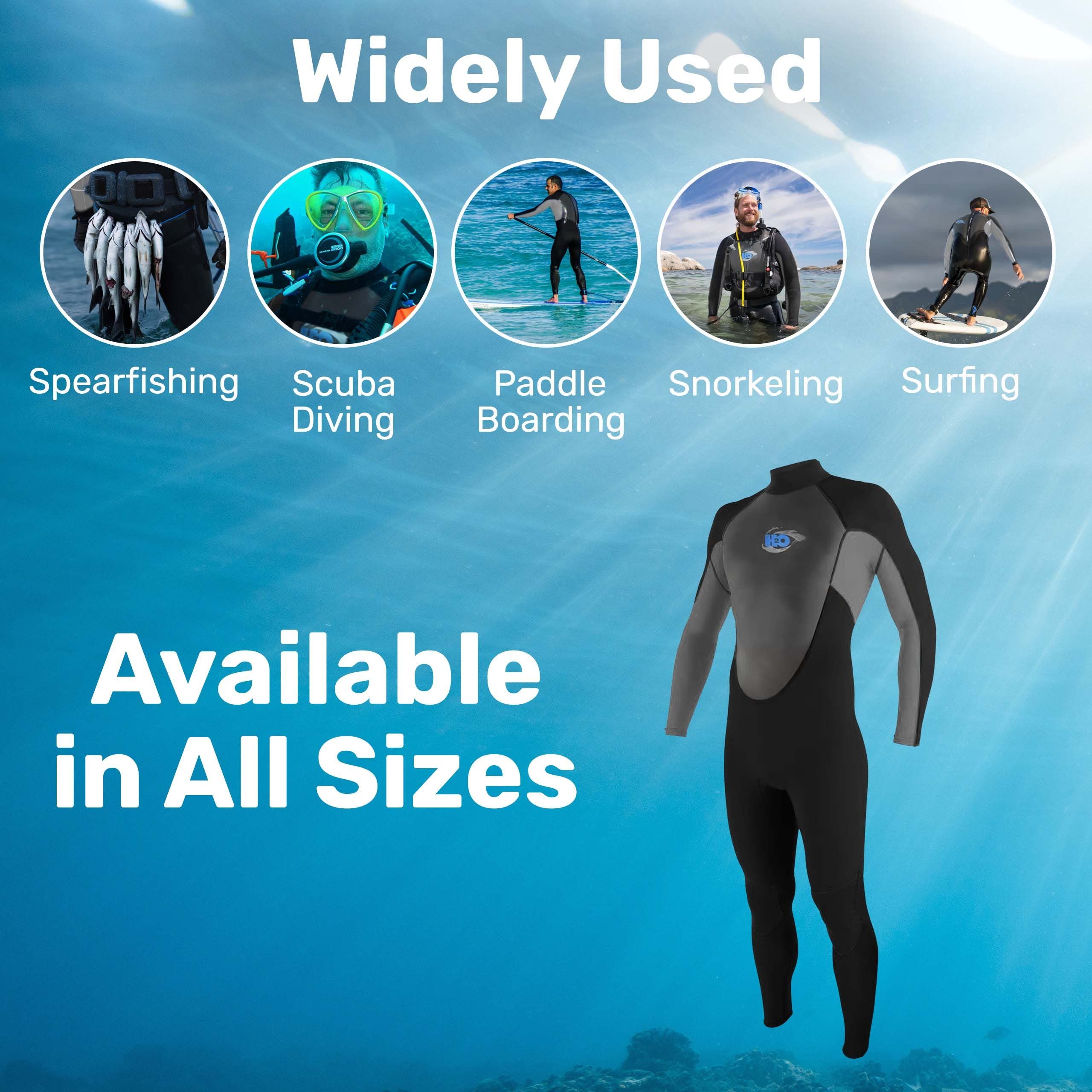 H2Odyssey Momentum 4/3mm Men's Wetsuit - Premium Long Sleeve Multi-Sport Neoprene Swimsuit for Surfing, Diving & Water Sports | Cold Water Protection & Comfort Fit