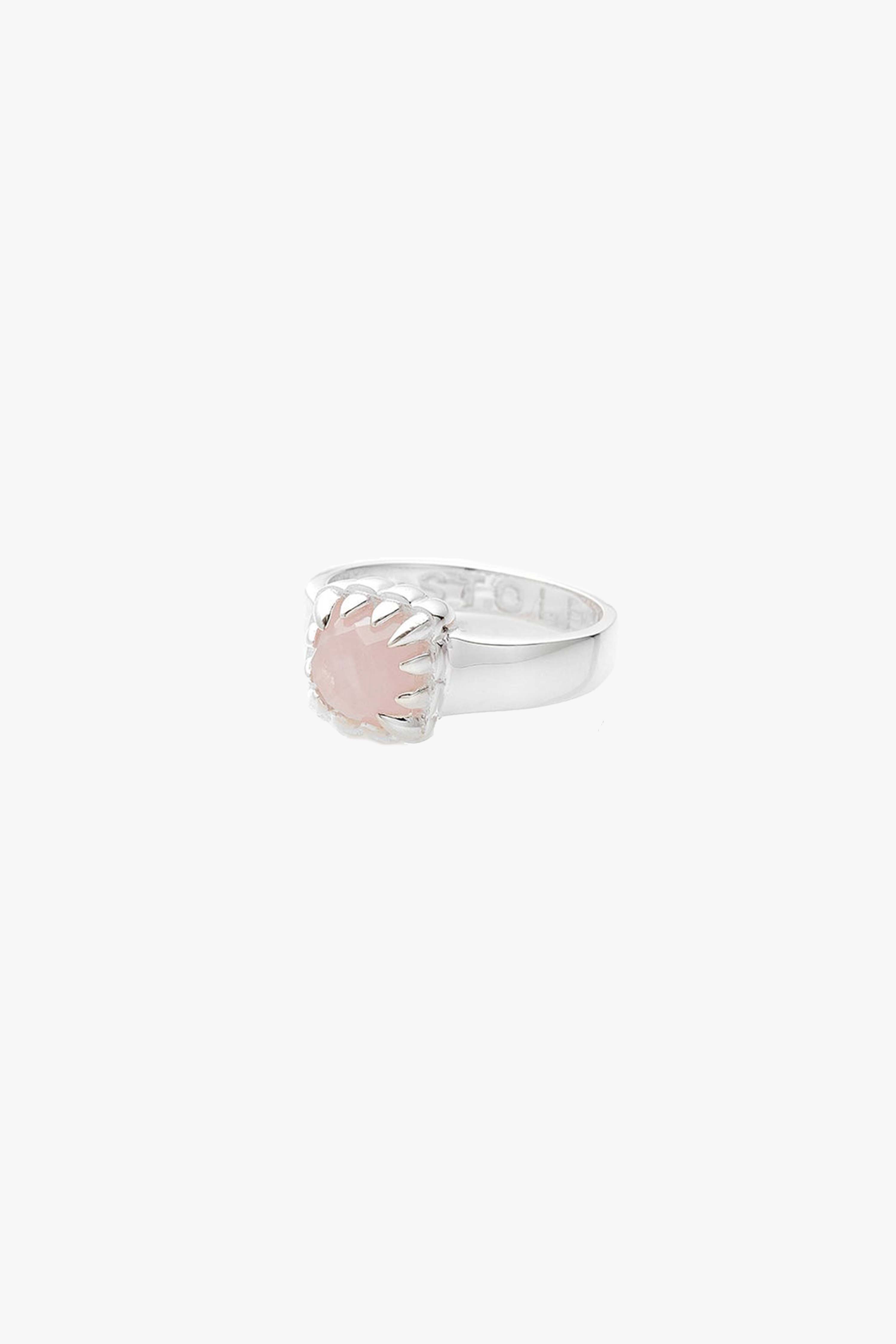Rose Quartz Baby Claw Ring for Women - Dainty Adjustable Small Crystal Ring - Perfect for Everyday Wear, Gift Giving & Spiritual Healing Jewelry
