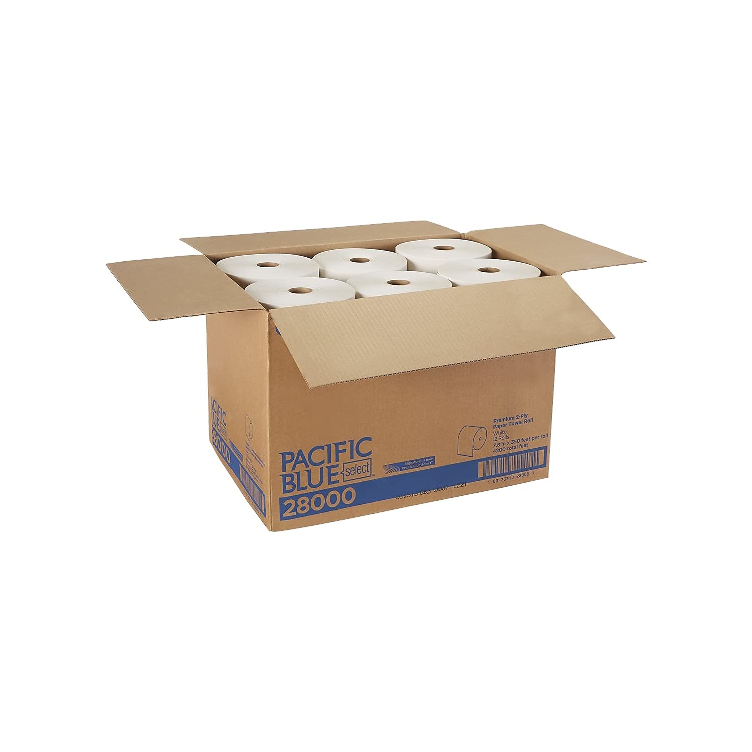 Premium 2-Ply Hard-Wound Paper Towels - Strong & Absorbent for Kitchen Cleaning, Spill Absorption & Household Use