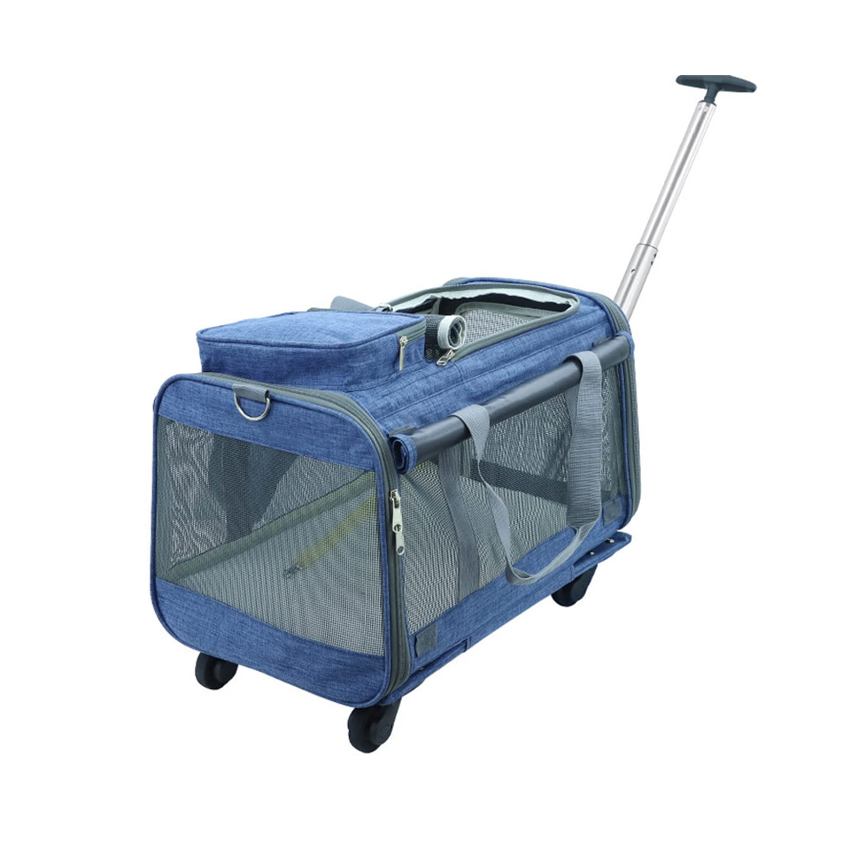 Premium Pet Stroller for Cats & Small Dogs - Detachable Base, Adjustable Handle, Foldable & Breathable Pet Carrier with Wheels - Perfect for Travel, Vet Visits, and Outdoor Walks