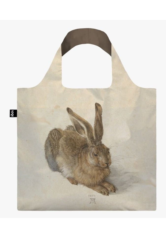 LOQI Reusable Shopping Tote Bag - Eco-Friendly Foldable Grocery Bag with 10 Stylish Prints - Perfect for Groceries, Travel & Beach