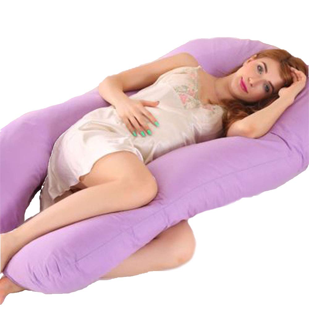 **Premium U-Shaped Maternity Body Pillow for Pregnant Women - Full Body Support Pillow for Adults - 100% Pure Cotton, Removable & Washable Cover (43