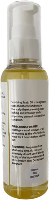 Soothing Scalp Oil for Dry Itchy Scalp - Natural Hair Growth Treatment with Argan & Tea Tree Oil - Best for Dandruff Relief & Healthy Hair Care - Use After Shower or Before Bedtime
