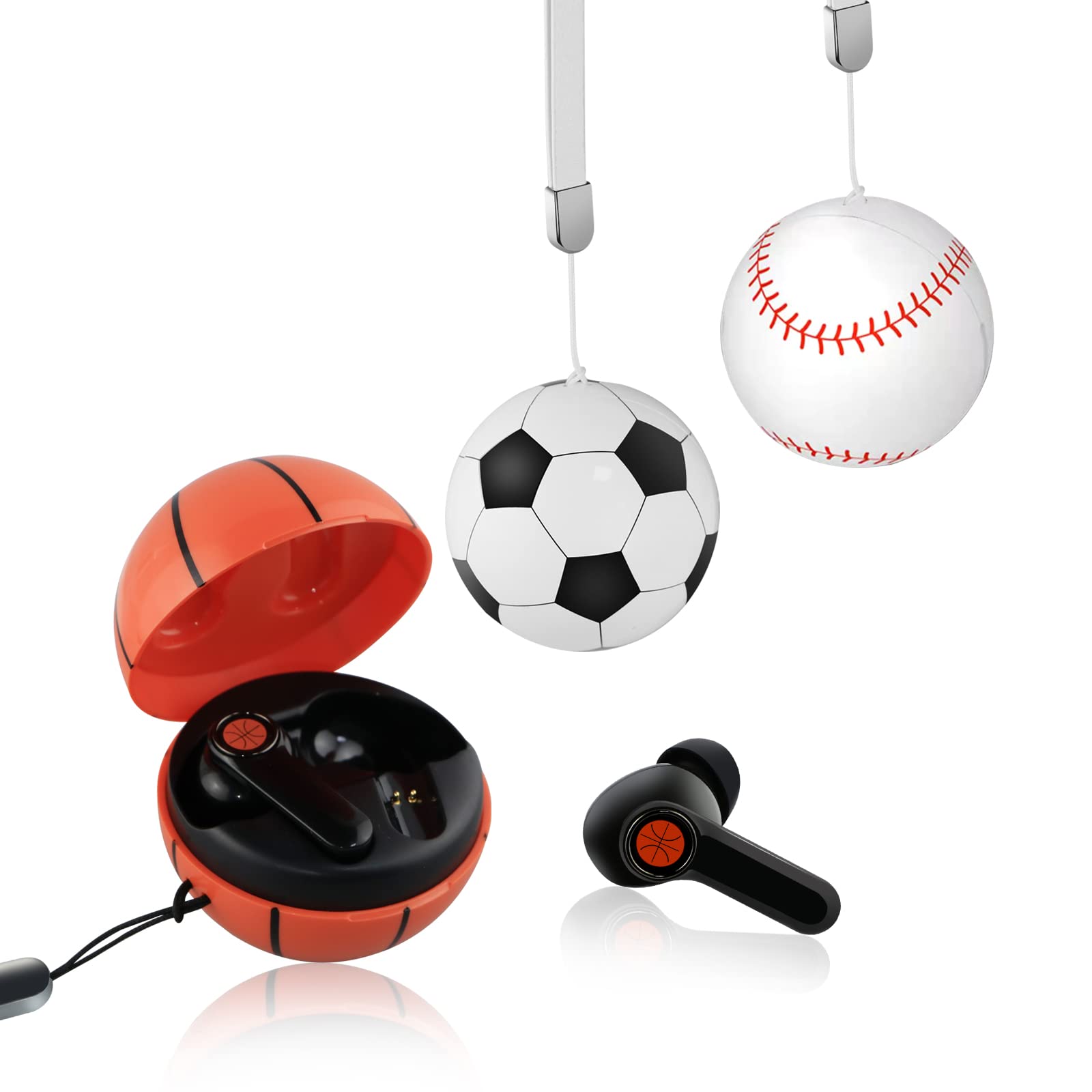 Wireless Bluetooth Earbuds with Touch Control, IPX5 Waterproof, 30H Playtime, Wireless Charging Case - Perfect for Running, Gym Workouts & Football Games