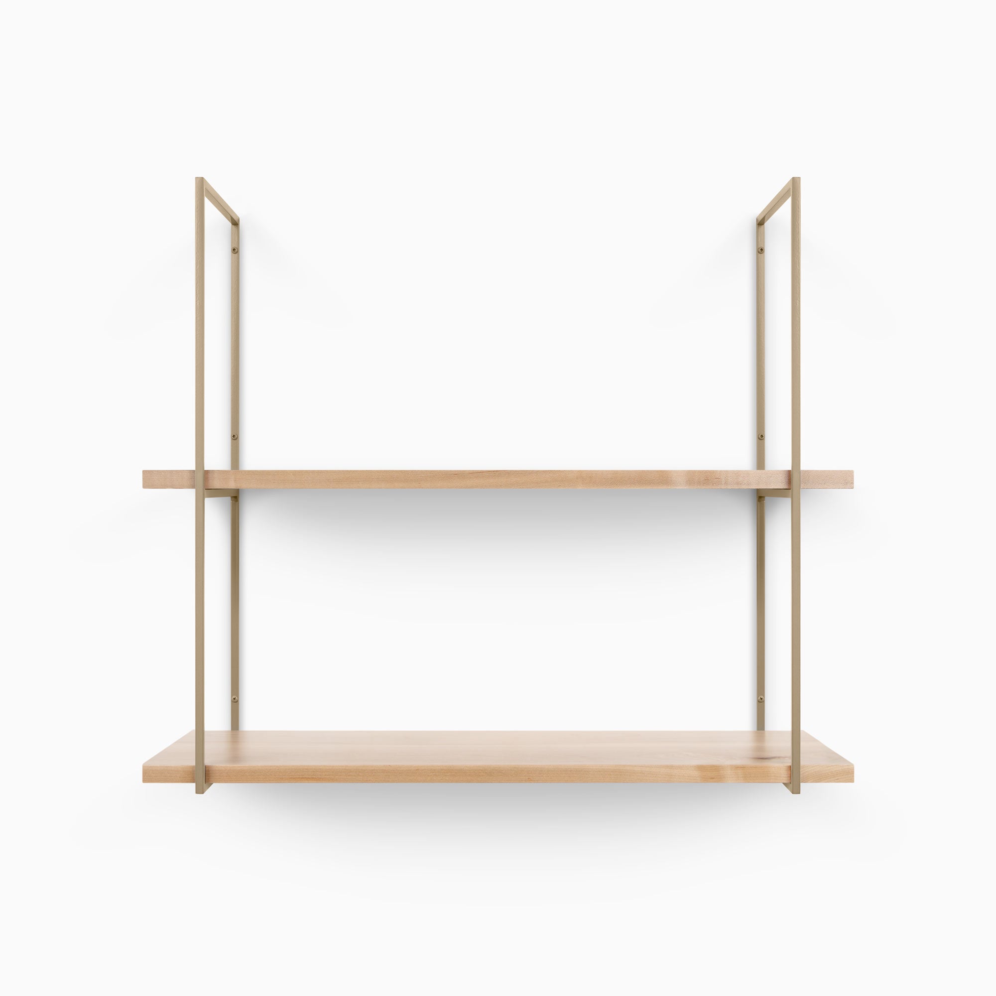 Lloyd Maple 2 Tier Wooden Shelf - Rustic Floating Wall Shelves for Living Room, Bathroom & Kitchen Storage | Space Saving Home Decor Organizer