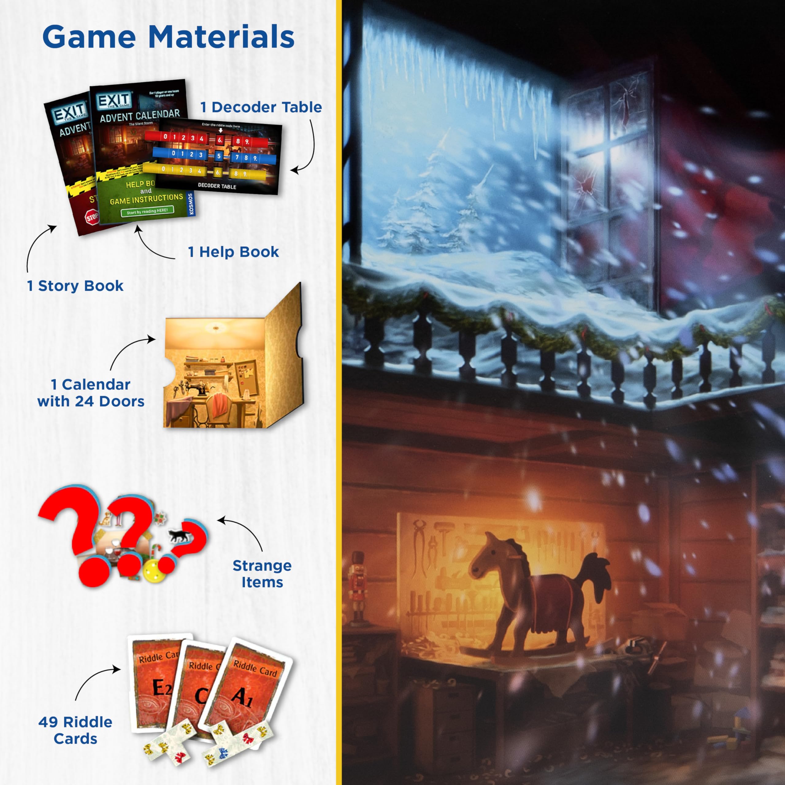 EXIT: The Game - Advent Calendar: The Silent Storm | Family Cooperative Board Game | Daily Escape Room Puzzles | Perfect for Holiday Family Bonding & Christmas Countdown Activities