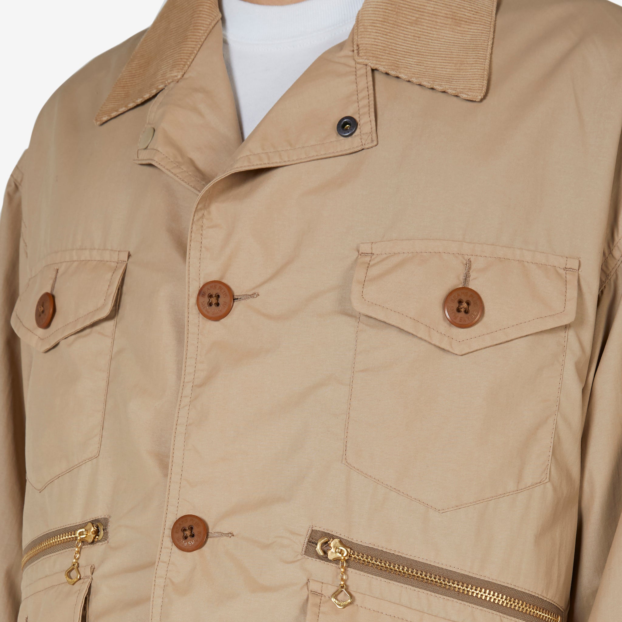 Waterproof Nylon Fishing & Hunting Jacket for Men - Lightweight Beige Camo Outdoor Gear for Fishing, Hunting & Hiking Adventures