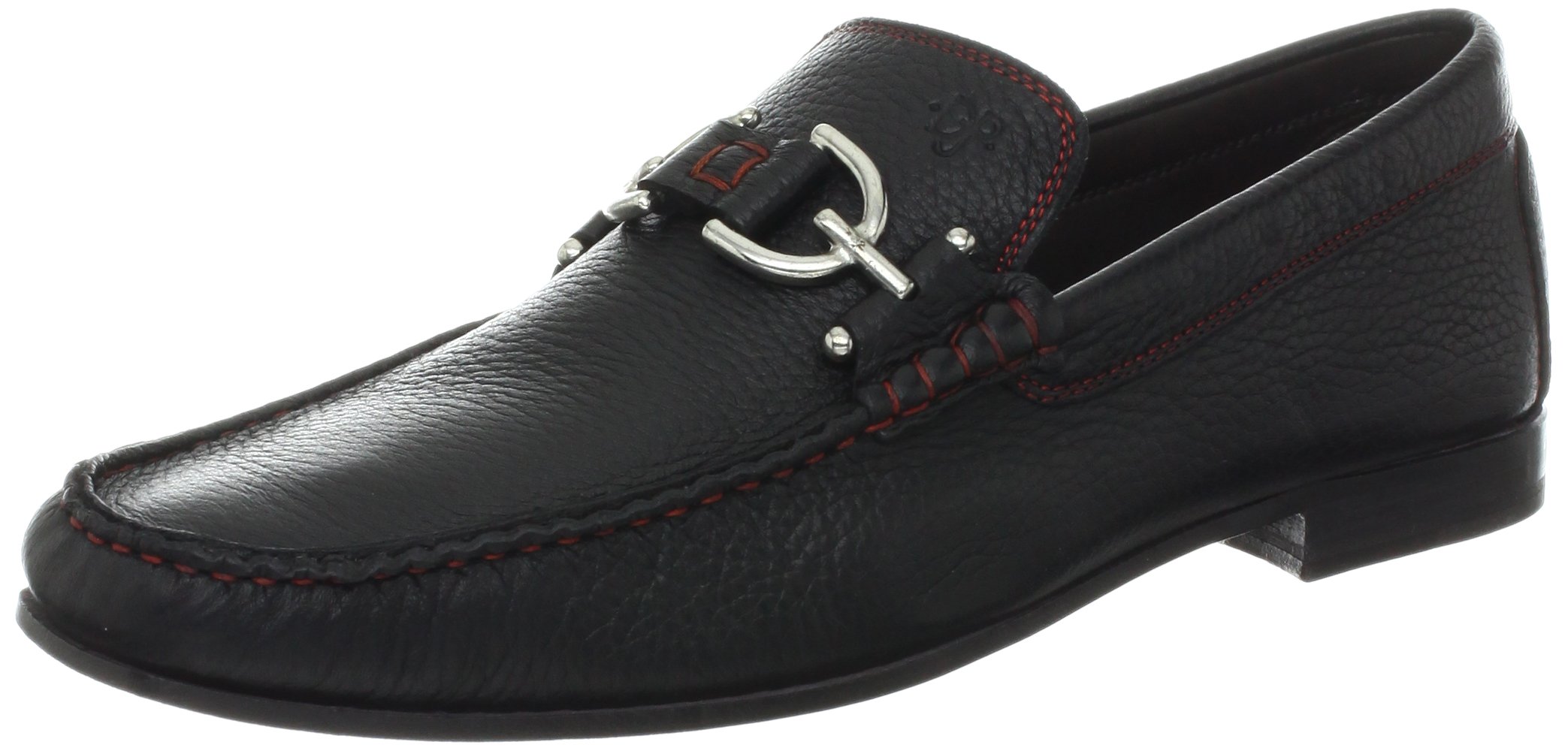 Donald Pliner Dacio Men's Designer Dress Loafers - Classic Black Leather Shoes Size 12 | Formal Office Wear & Business Casual Outfits