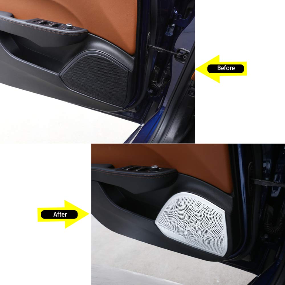 Alfa Romeo Giulia 2017-2020 Door Speaker Cover Trim - Premium Car Interior Accessories for Enhanced Sound & Style - Perfect for Car Upgrades & Audio System Enhancement