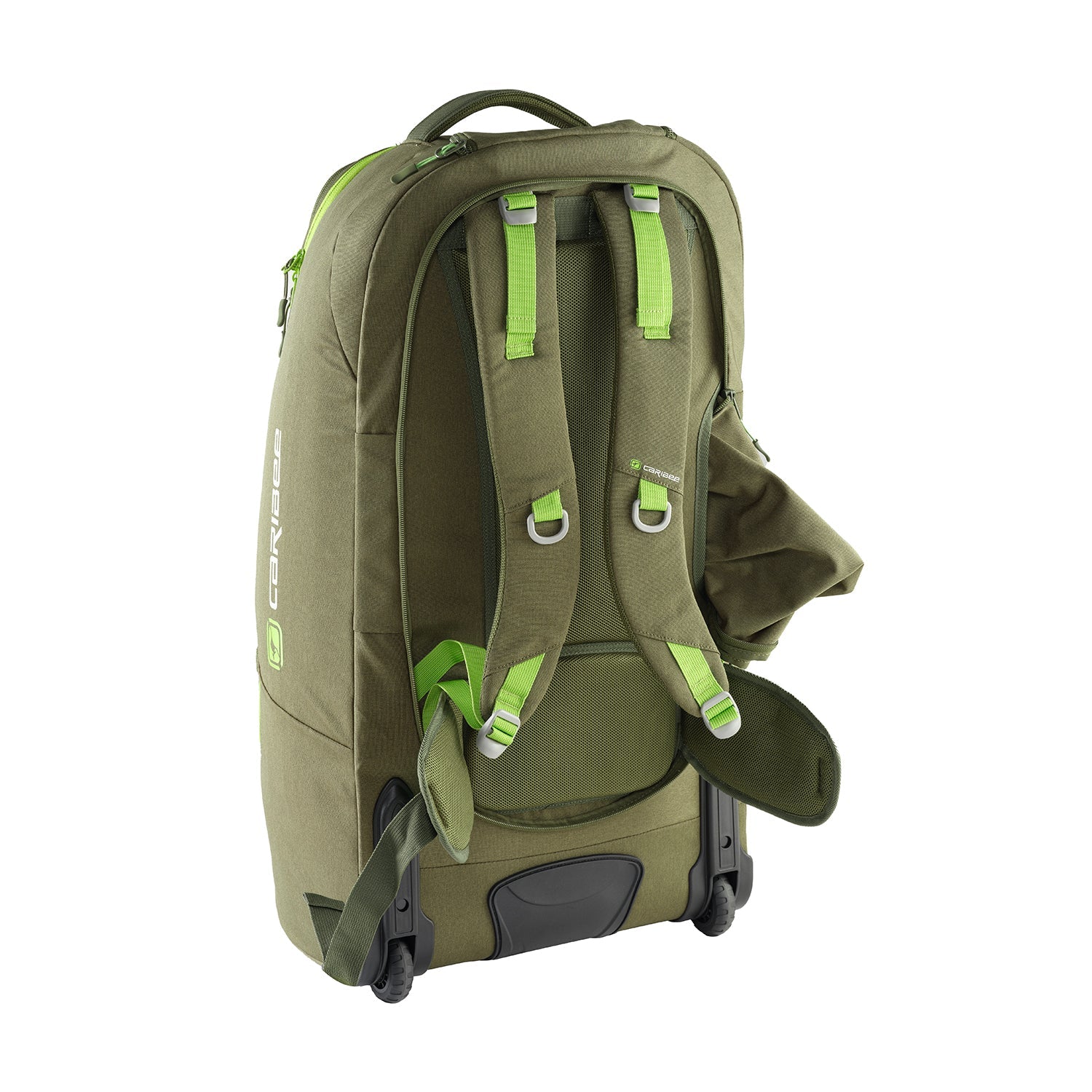 Caribee Adventure 70L Duffle Bag with Backpack Straps - Olive Green - Perfect for Travel, Camping & Outdoor Adventures