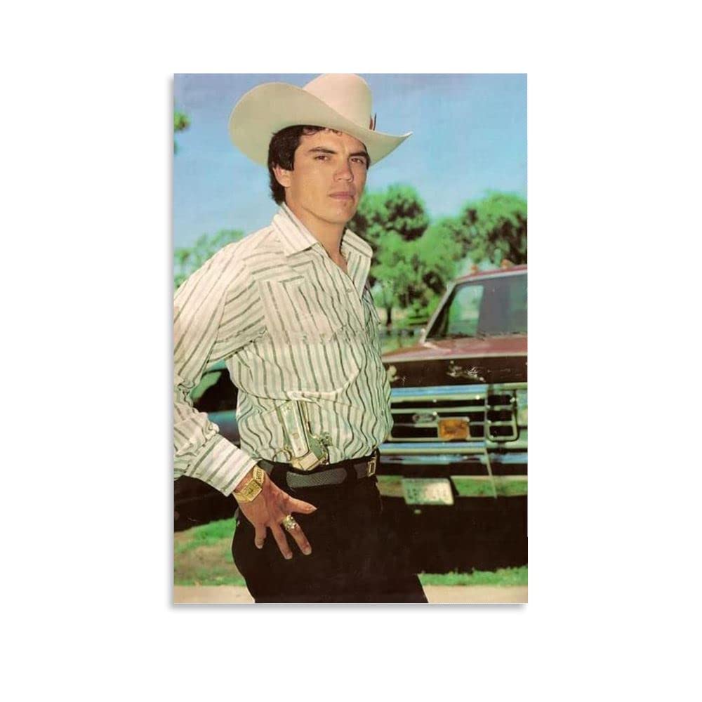 Chalino Sanchez Canvas Wall Art - 08x12inch (20x30cm) Mexican Decor Painting for Living Room, Bedroom & Office - Vibrant Canvas Poster for Home Decor & Gifts
