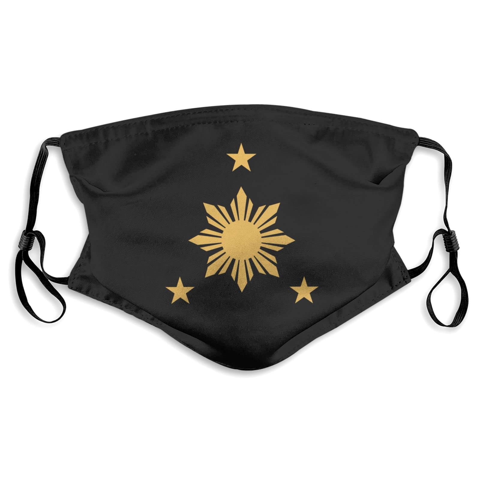 USA American Flag & Filipino Philippines Adjustable Reusable Face Mask with Filter - Soft Breathable Face Cover for Daily Use, Travel, and Outdoor Activities