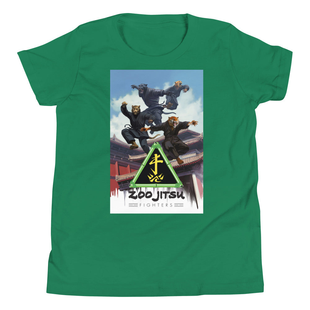 Zoo Jitsu Fighters CLAWS Characters Youth Short Sleeve T-Shirt | Cool Graphic Tee for Kids & Teens | Perfect for Martial Arts Fans, School, and Casual Wear