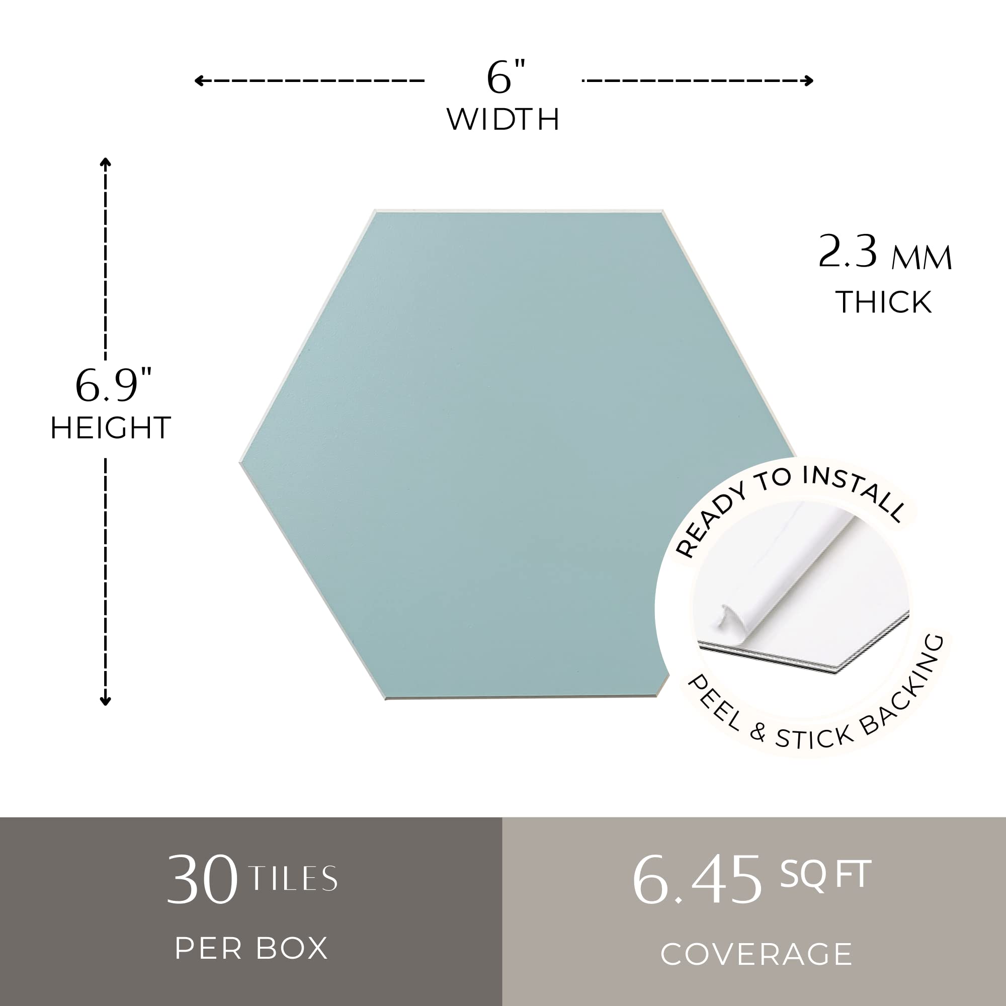 Hexagon Peel & Stick Backsplash Tiles - Easy DIY for Kitchen & Bathroom