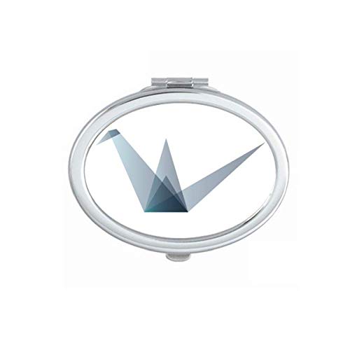 DIYthinker Origami Abstract Crane Geometric Mirror - Portable Folding Double-Sided Makeup Mirror for Travel, Home, and Office Use