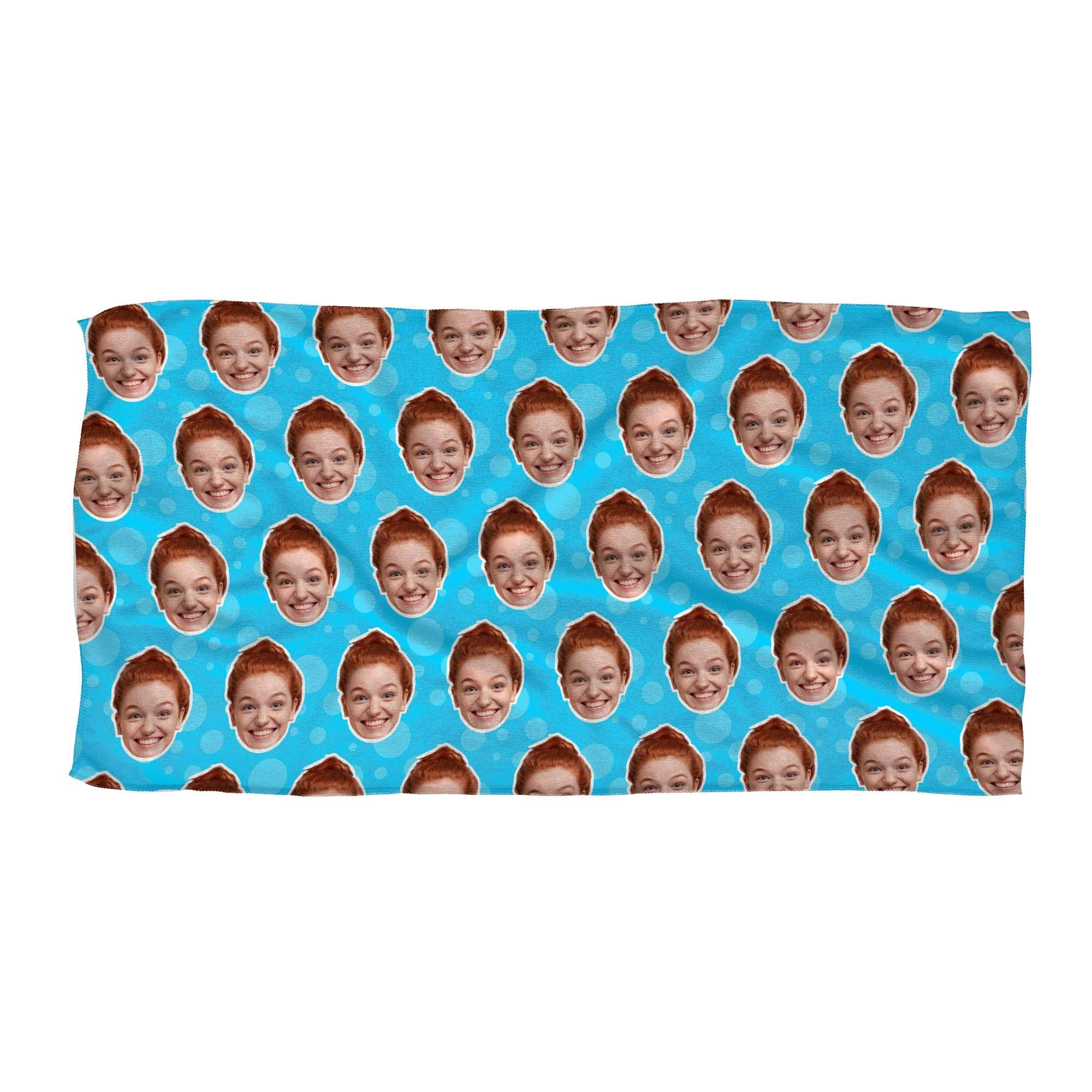 Custom Photo Beach Towel 30x60 Inches - Personalized with Your Picture, Sand-Free Quick Dry Towel for Adults & Kids - Funny Unique Gift for Him Her - Perfect for Beach, Pool, Vacation & Summer Travel