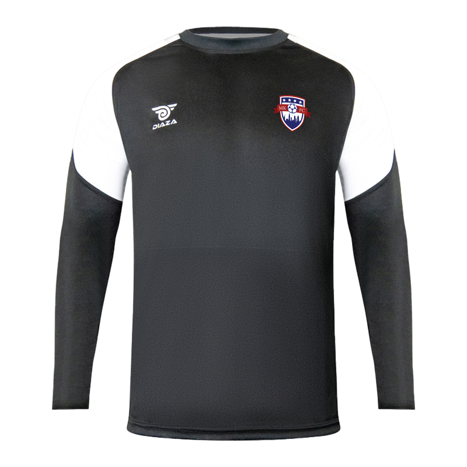 Men's Long Sleeve Training T-Shirt - Manhattan Kickers Athletic Top for Workouts & Gym | Breathable Moisture-Wicking Fabric | Black & White Color Options | Perfect for Running, Fitness & Casual Wear