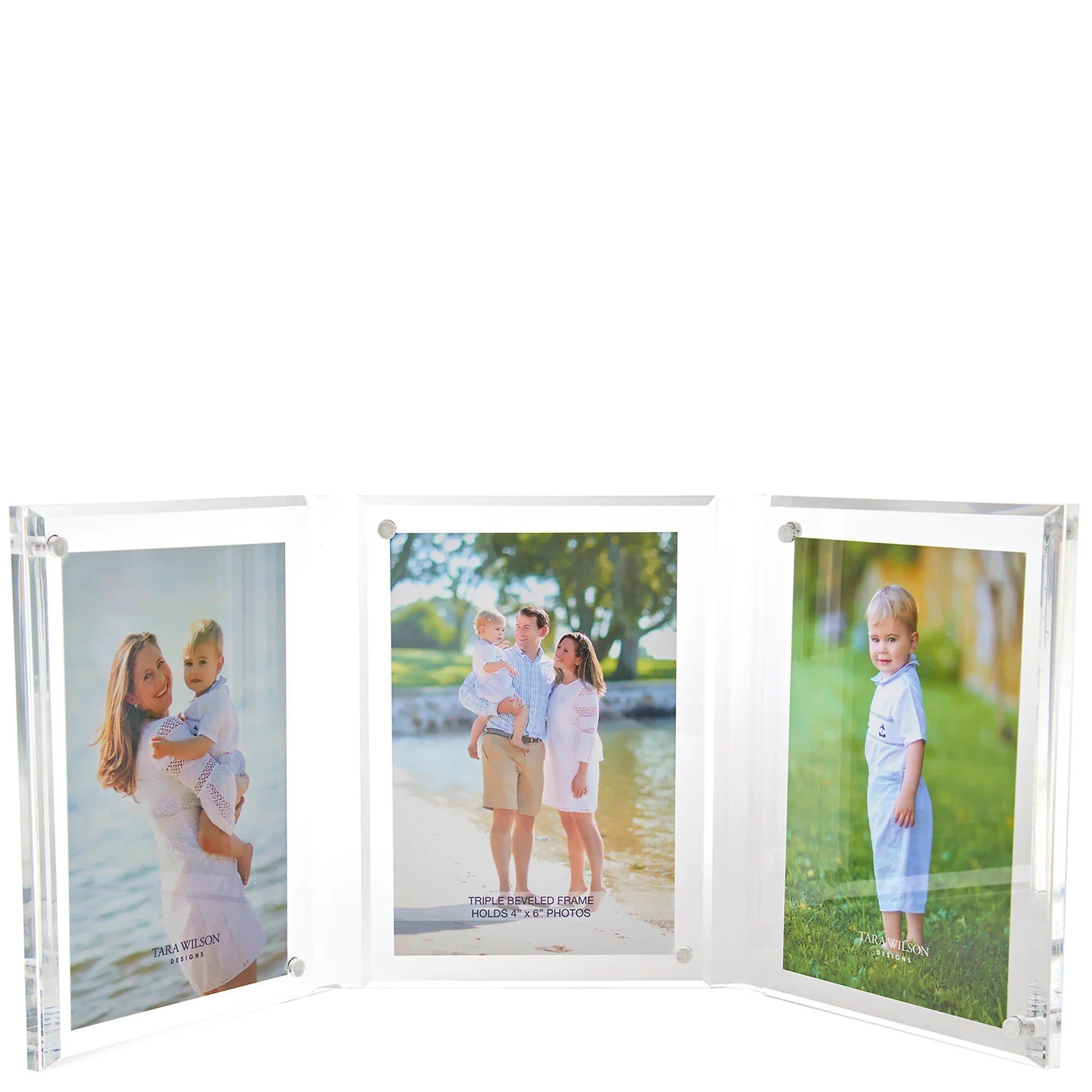 Tara Wilson Designs Triple Beveled Picture Frame - Elegant Wooden Photo Frame for Wall Display, Home Decor, and Wedding Gifts (12x16 Inch) - Perfect for Living Room, Bedroom, and Office Decorations