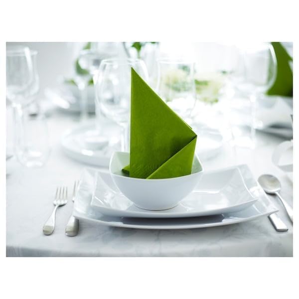 IKEA FANTASTISK Paper Napkins - 40x40cm Medium Green Eco-Friendly Disposable Napkins for Parties, Picnics & Everyday Dining