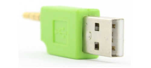 SANNOXY USB to 3.5mm Adapter for iPod Shuffle 2 - Charging & Data Sync (Green)