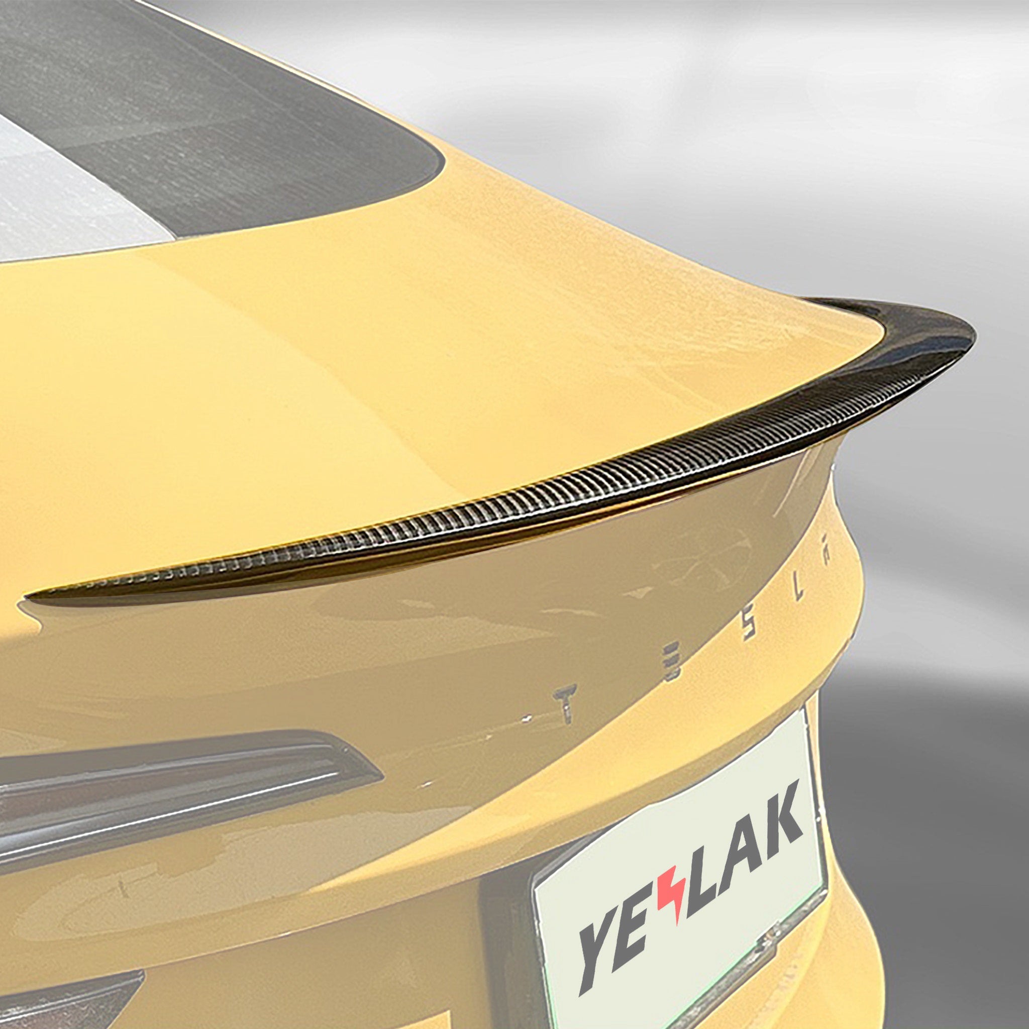 Premium Real Carbon Fiber Spoiler for Tesla Model 3 (2024+) Highland Edition - Performance Style Rear Wing - Enhances Aerodynamics & Sporty Look for Street Racing & Car Shows