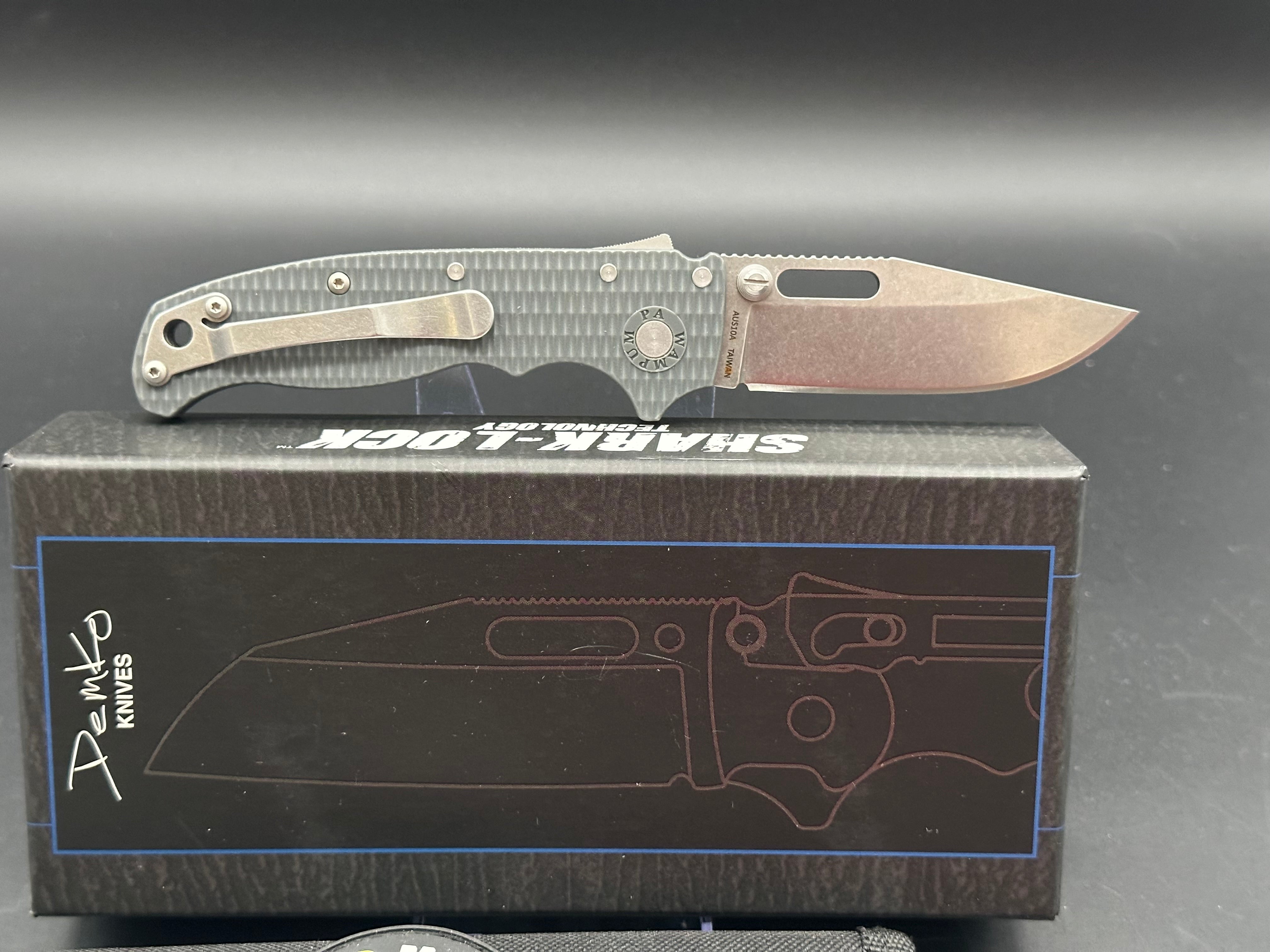 Demko AD 20.5 Folding Knife - Grey Grivory Handle with AUS10A Blade | EDC, Outdoor Camping & Survival Tool